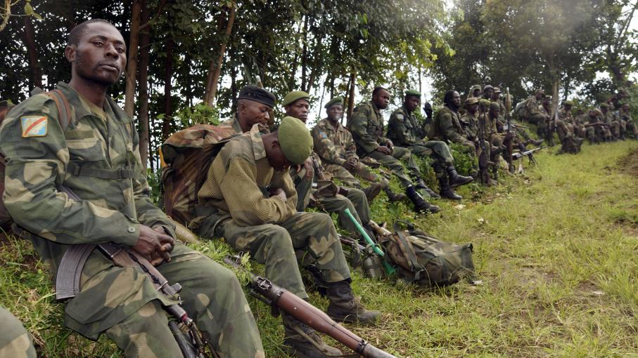 Des éléments de l'armée congolaise...